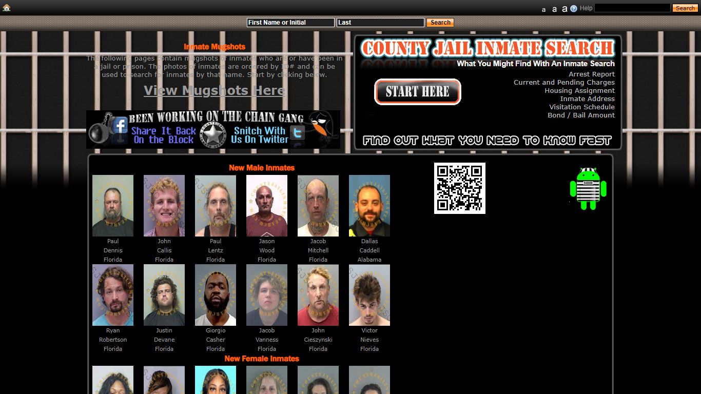 Recent Arrest Mugshots And Inmate Search